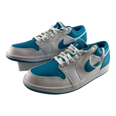 Size 12 Mens - Air Jordan 1 Low Aquatone 553558-178 Pre Owned With Free Shipping