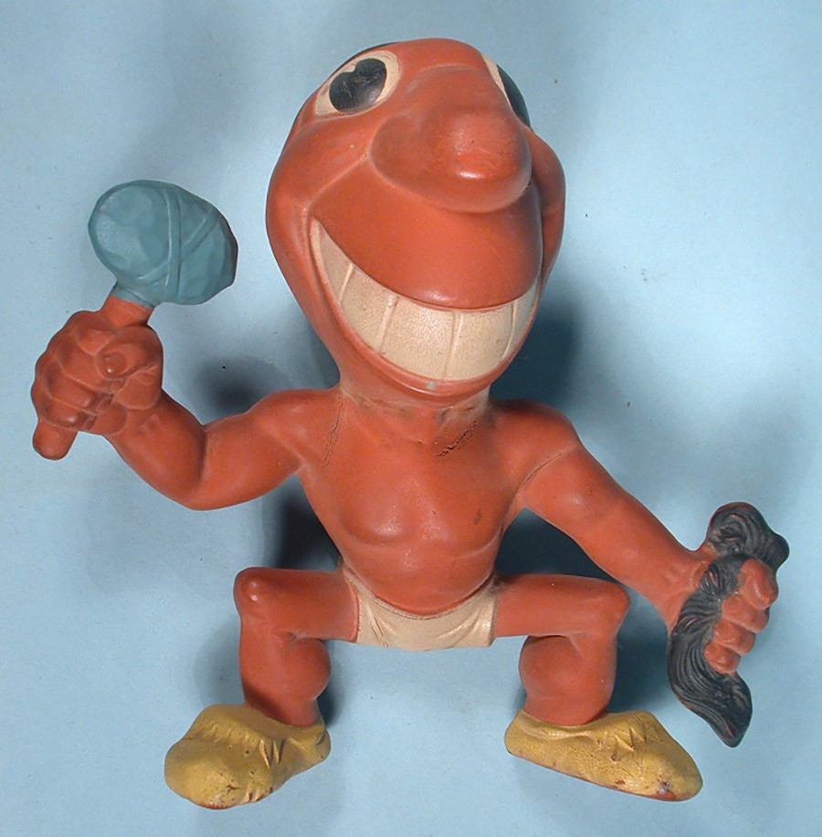 1940s Cleveland Indians Chief Wahoo Squeeze Toy Rempel Rubber