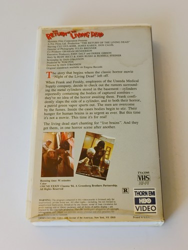 The Return Of The Living Dead VHS Clamshell Thorn EMI HBO RARE  - Picture 2 of 5