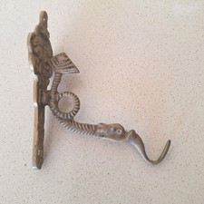 Antique Brass Coat Hanger Hook Squid? Giant Squid? 