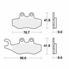 TRW Brake Pads EC front MCB744EC 1 Set Fit Vespa GTS 300 i.e. 2008-2024