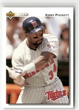 1992 UPPER DECK #254 KIRBY PUCKETT MINNESOTA TWINS
