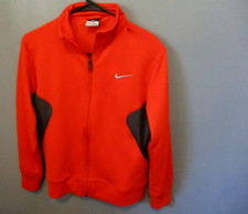 Nike Dri Fit Knit Full Zip Training Orange Jacket Youth Large
