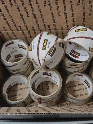 12 Roll LOT 3M Scotch Book Tape 2''X15 Yard Rolls