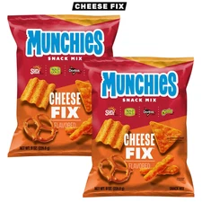 Munchies Snack Mix CHEESE FIX Doritos Cheetos Sun Chips Rold Gold 8oz (2 Pack)