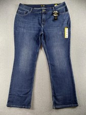 Lee Women's Jeans Sz 22W Blue Regular Fit Bootcut Stretch High Rise 30.5" Denim