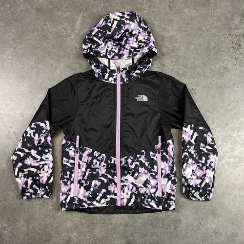 The North Face Hoodie Girls XXS Black Pink Full Zip Outdoors Lightweight Preowne