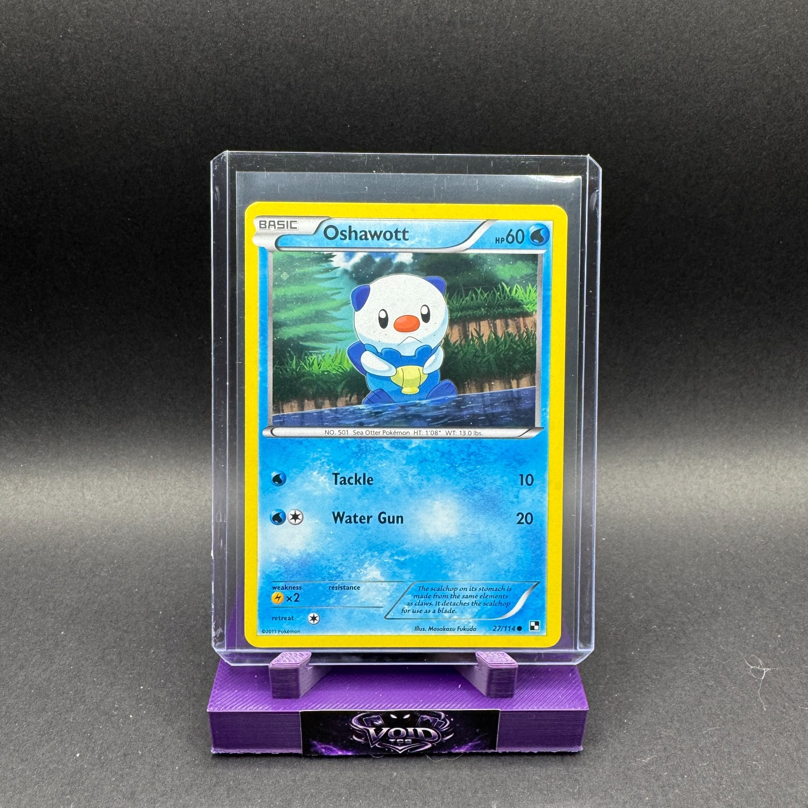 Oshawott Pokemon Black&White 027/114 Cosmos Holo LP Masakazu Fukuda