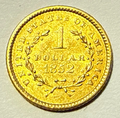 1852 Liberty Head Gold One Dollar Coin - 90% Gold