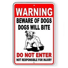 Warning This Property Is Protected By An Attack Dog Do Not Enter Not
