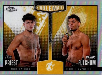 2024 Topps Chrome Boxing Eric Priest Darius Fulghum Stablemates #SM-6 Refractor