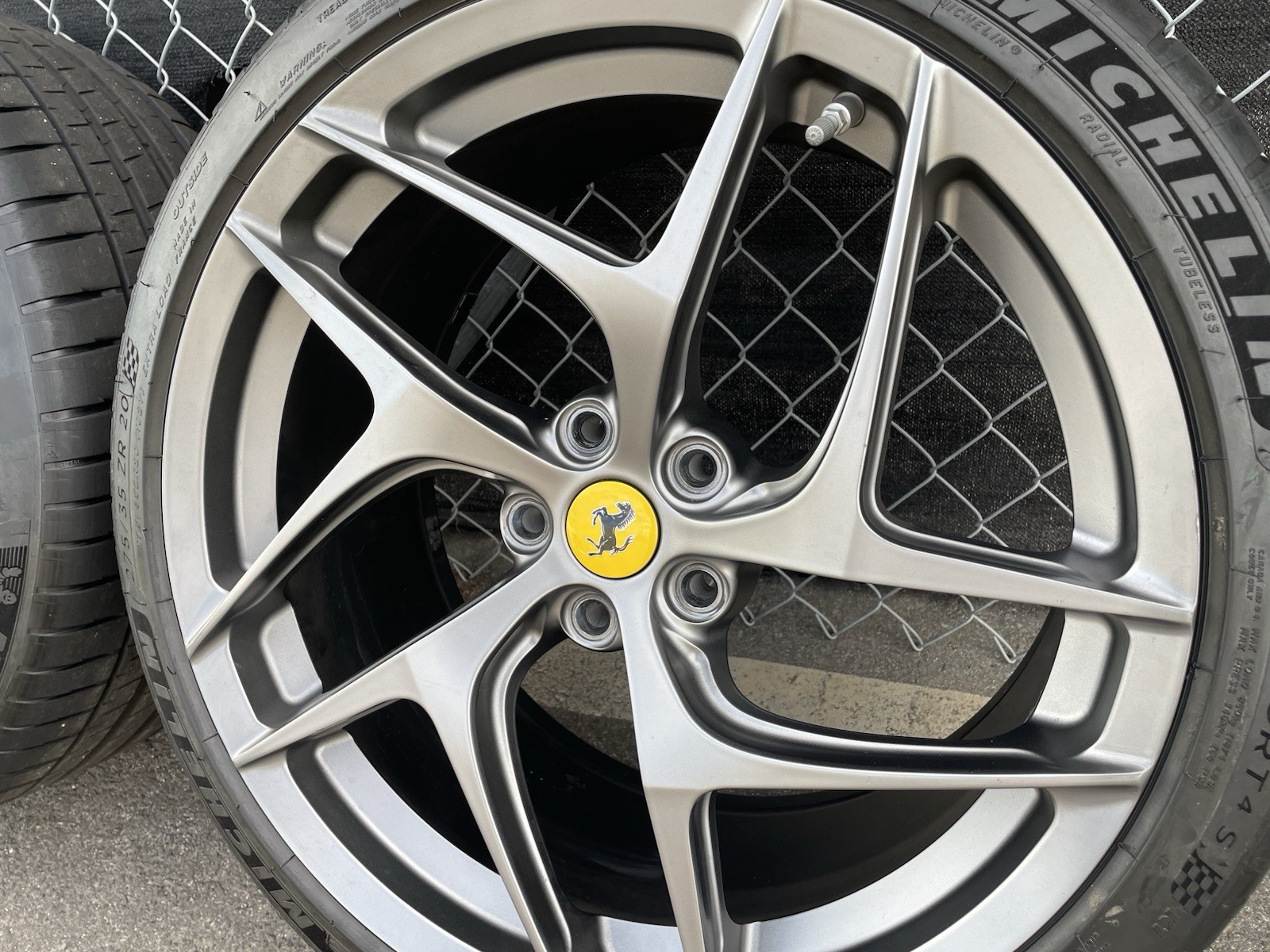 20” Ferrari 812 OEM Wheels And Tires Very Clean Genuine Satin Gray Color PERFECT