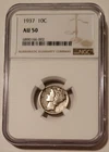 1937 Mercury Dime AU50 NGC