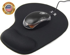 - Mouse Pad Black Anti-Slip Comfort Ergonomic Mouse PAD MAT with Gel Foam Rest W