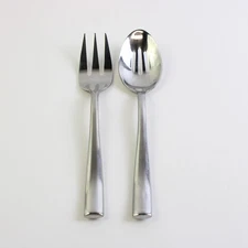 2 Piece Artisanware Soho 18/0 Stainless Steel Serving Fork and Pierced Spoon Set