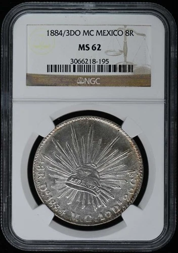 1884/3DO MC MEXICO 8R NGC MS62