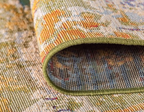 Unique Loom Outdoor Modern Collection Area Rug - Crumpled (6' 1" Square Multi... - Picture 6 of 9