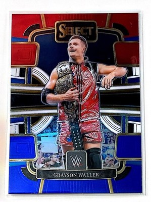 2024 Panini Select WWE Concourse Red and Blue Prizm Grayson Waller #44 Card