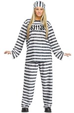 Prison Convict Jailhouse Honey Inmate Adult Costume