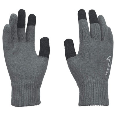 Nike Jugend Knit Grip Handschuhe grau/schwarz Jugend kaltes Wetter Touchscreen Handschuhe