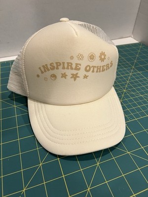 Inspire Others Flower Snapback Trucker Hat Cream Adjustable Mesh Bokeh Supply