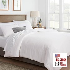 /Full Duvet Cover, 600 Thread Count Sateen 3Pc Egyptian Cotton Queen 01. White