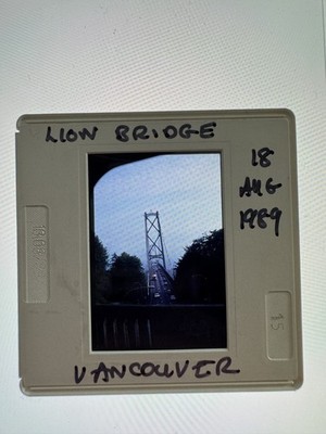Rutsche - Lions Gate Bridge Vancouver - 1989 - British Columbia Canada Scenic Old