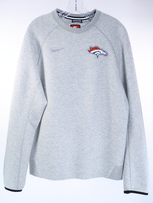 Nike Denver Broncos Dark Grey Heather Tech Fleece Sweatshirt Men's M NWT Read