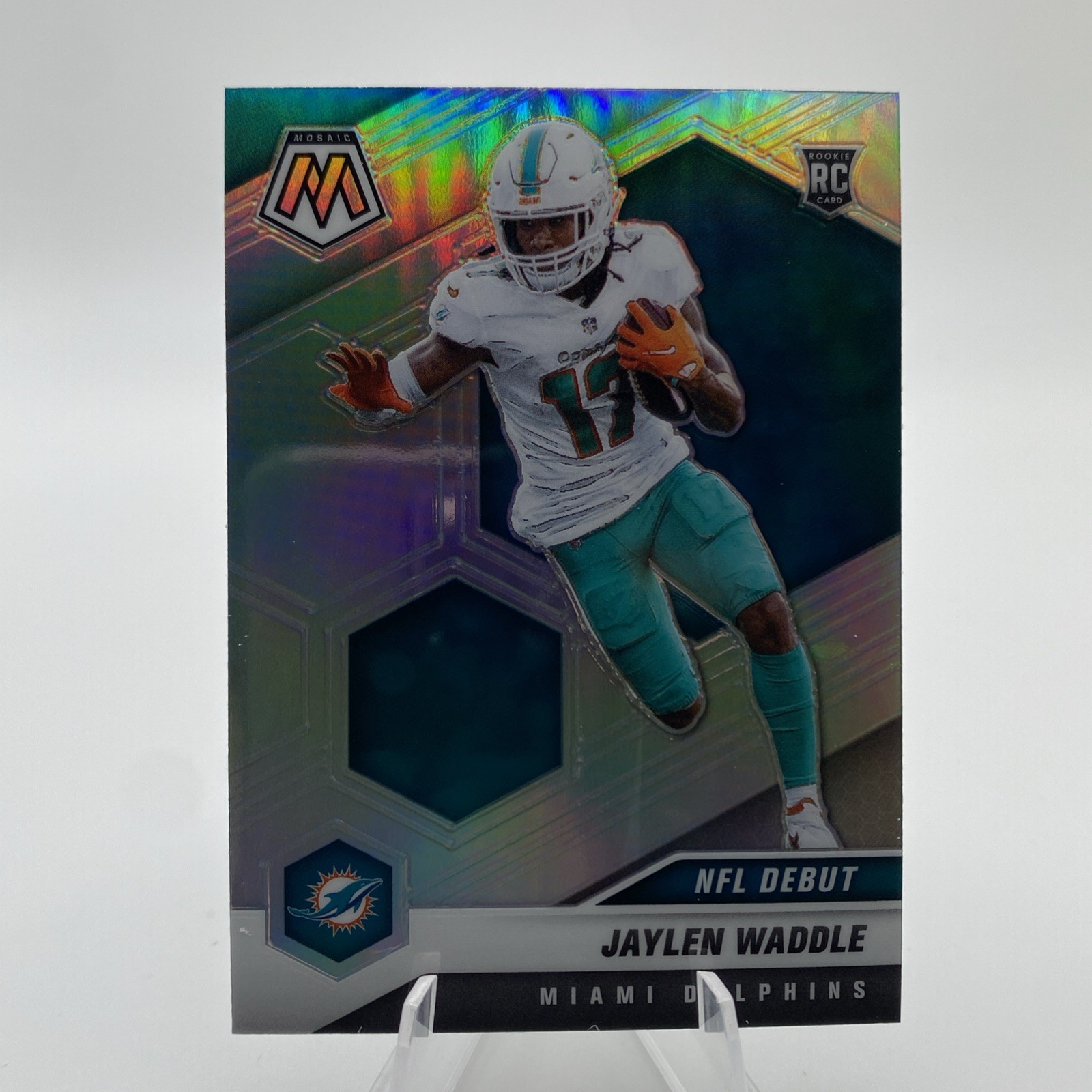 2021 Panini Mosaic - NFL Debut Jaylen Waddle #248 Silver Prizm (RC)