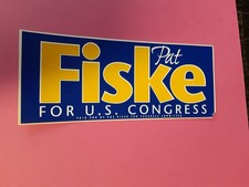 Pat Fiske For Congress Washington Campaign 1998 Bumper Sticker 8"