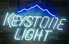 Keystone Light Mountain Beer Neon Light Sign 20"x16"