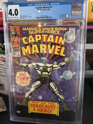 Captain Marvel #1 CGC 4.0 Kree Sentry Appearance 5/68 *BRAND NEW* From CGC