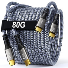 80Gbps Thunderbolt 5 Cable 3.3FT 2Pack Compatible, Braided USB4 2.0 Cable 8K 165