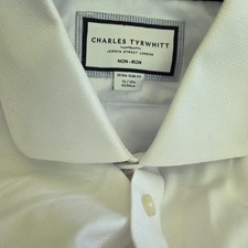 CHARLES TYRWHITT Men's 16-33 Dress Shirt White Looks Unworn Extra Slim Non Iron