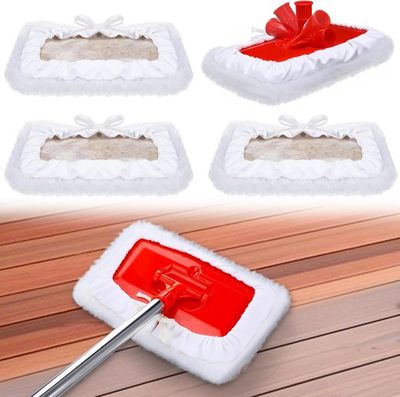 #ad 4Set Lambswool Applicator Kit 10#x27;#x27; 180°Adjustable Lambskin Deck Stain Applicator $25.99