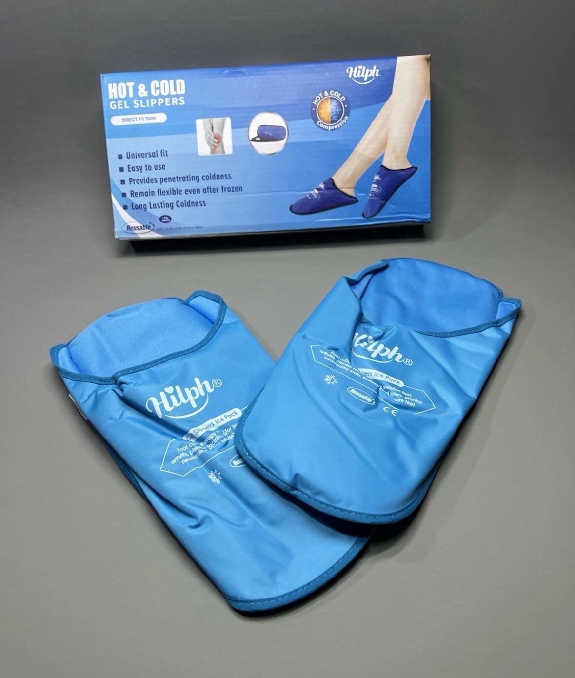 Foot Hot Cold Ice Pack Slippers Compression Therapy Gel for Plantar Fasciitis