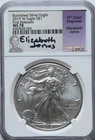 2019 W $1 Burnished Silver Eagle Early Releases NCG MS 70 E. Jones