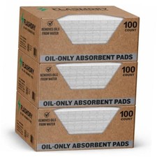 FlashDry Oil Absorbent Pads, Fast-Absorbing Oil-Based Fluid 300 Pads - 2mm 300