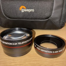 Vivitar HD4 MC AF High Definition 0.43x 2.2x Wide Angle Converter Lens Set