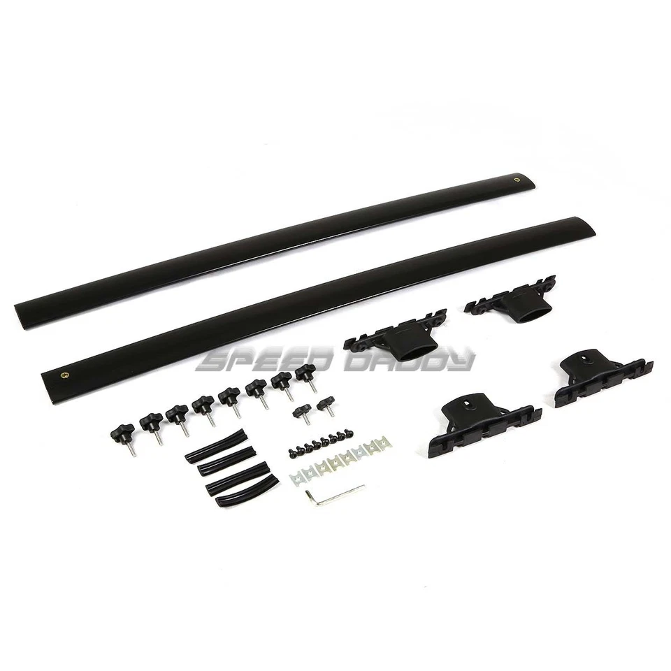 适用于 08-13 丰田 HIGHLANDER 黑色铝 OE 风格车架/RAIL 顶部横梁 — 第 4/4 张图片