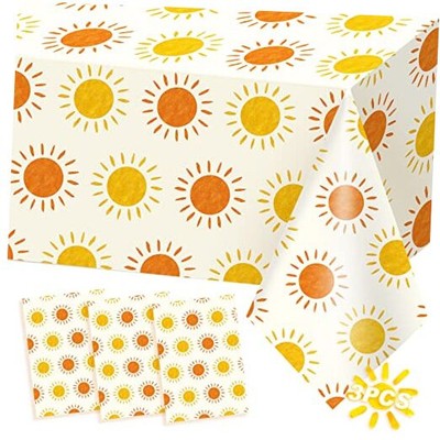 3 Pieces Boho Sun Birthday Party Tablecloths First Trip Around The Sun 