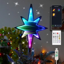 Smart Christmas Tree Topper Star, 8.7" 12 inches, Rgb ( Red, Green , Blue ) 