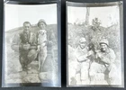 Vintage Photo Snapshot Military Soldiers And Their Dogs WW2  WWII Lot Of 2