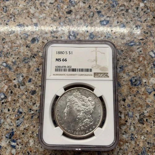 1880-S $1 Morgan Silver Dollar - NGC MS66