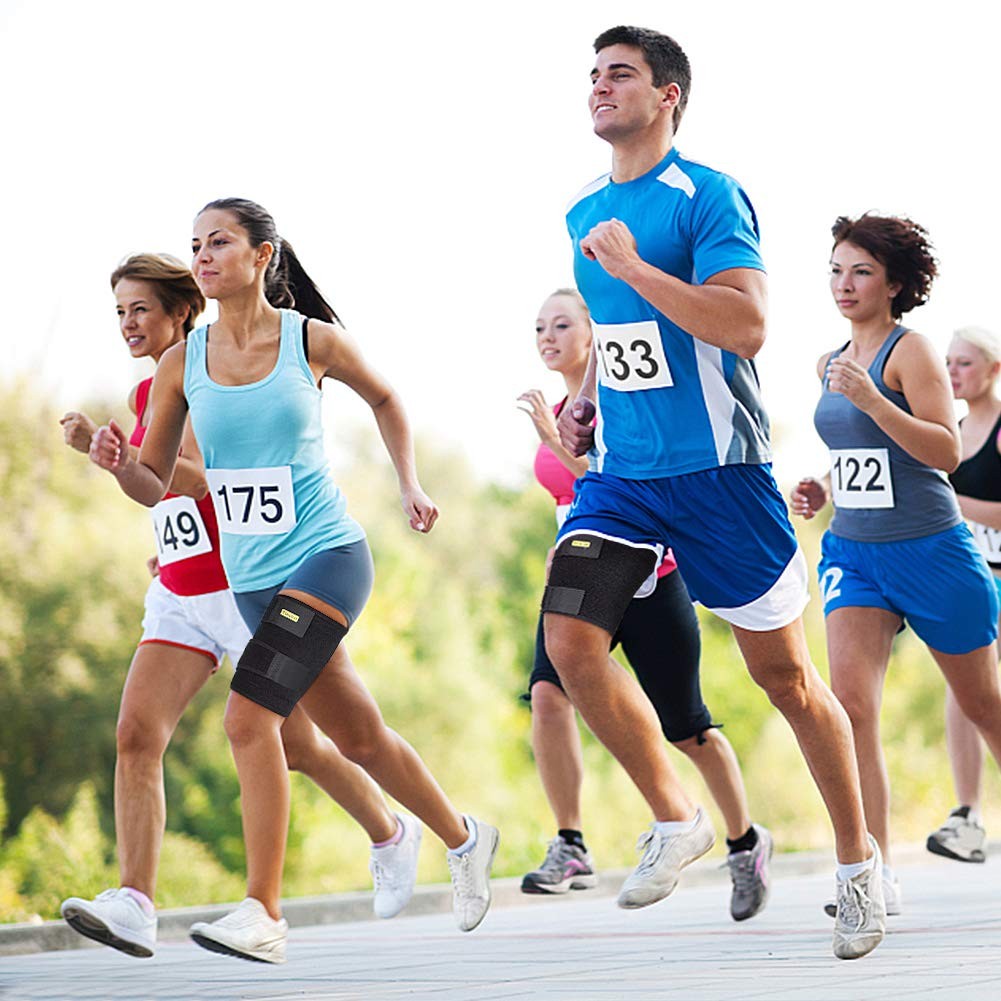 Thigh Support, Brace with Silicone Anti-Slip Strips, Free Size 