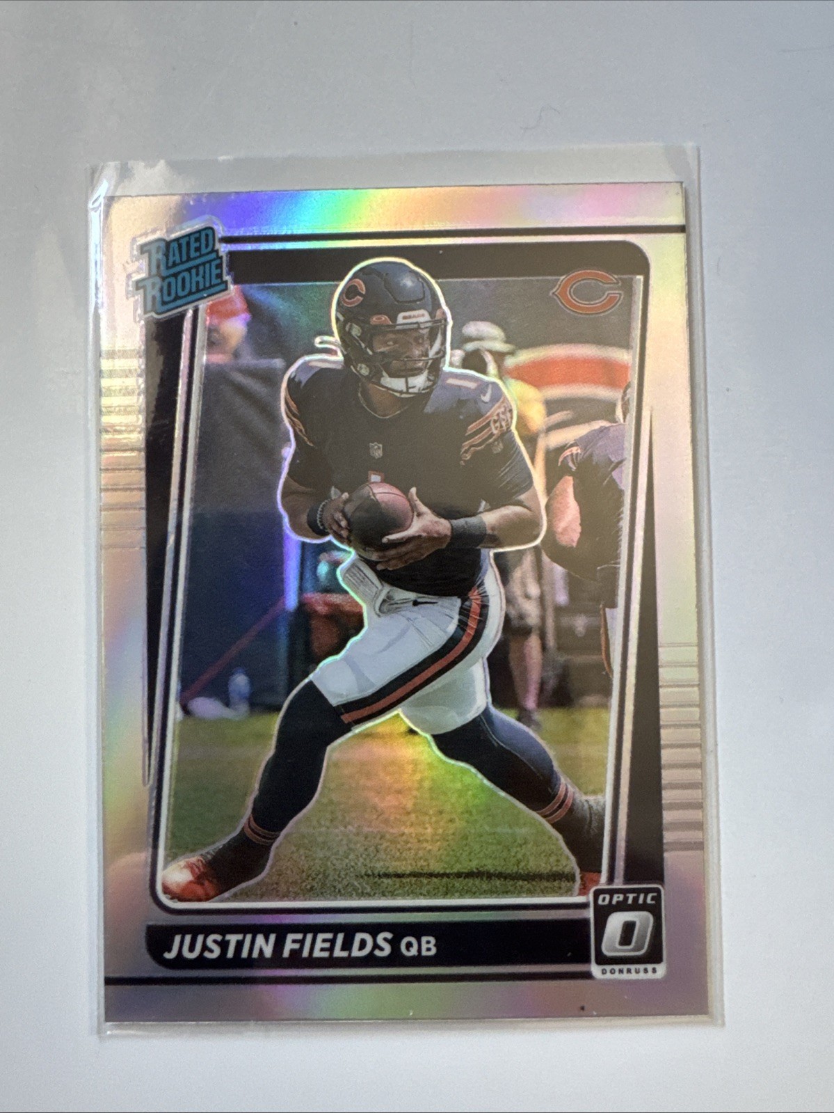 2021 Panini Donruss Optic - Rated Rookie Justin Fields #204 Holo Prizm (RC)