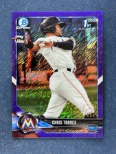 2018 Bowman Chrome Purple Shimmer Refractor Chris Torres /655 RC