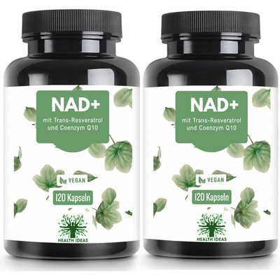 Liposomales NAD+ Kapseln Hochdosiert 900mg   Mit Trans-Resveratrol, Coenzym Q10