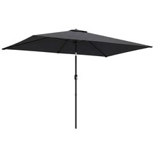 Outsunny Garden Parasol, Outdoor Umbrella with Tilt Function, Black