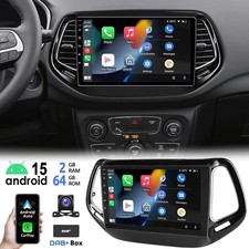 DAB+ 10" per Jeep Compass 2017-2020 Android15 autoradio Apple CarPlay GPS BT KAM